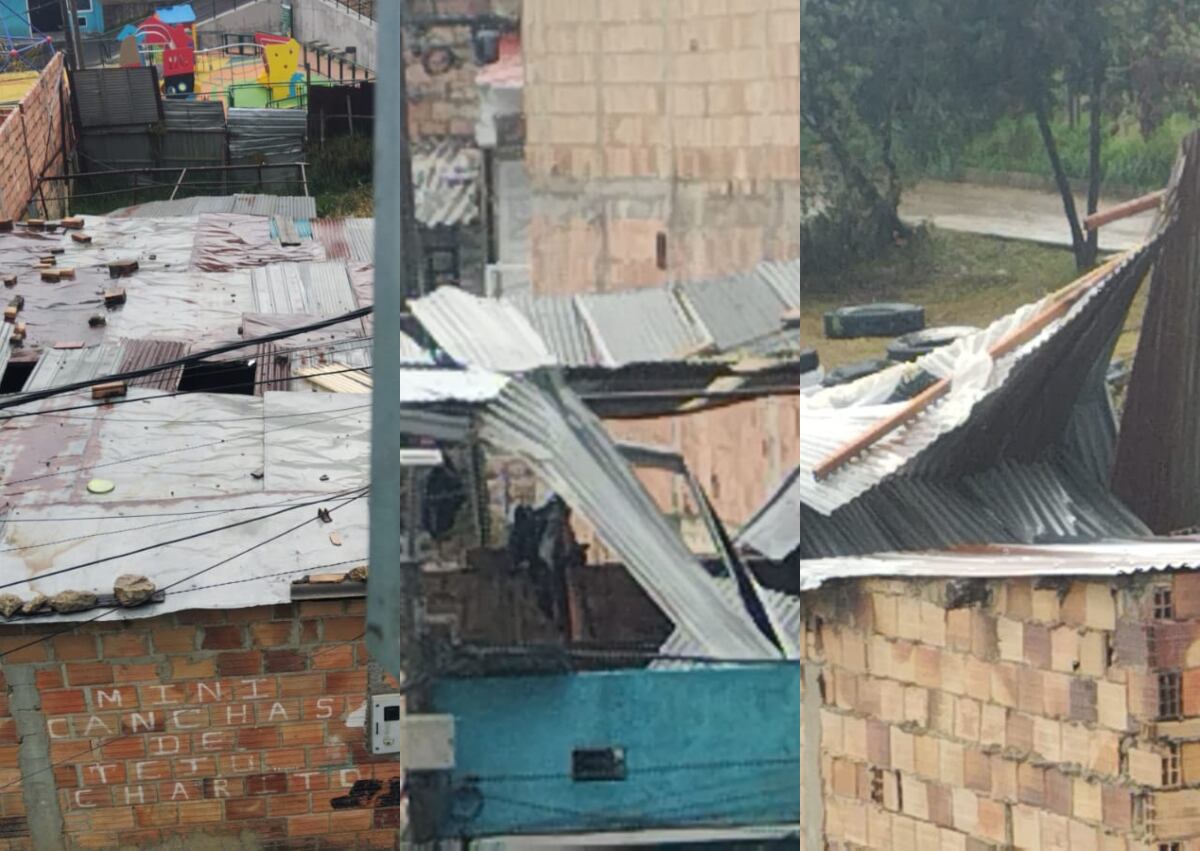 Viviendas afectadas tras vendaval en Bogotá | Fotos: Suministradas