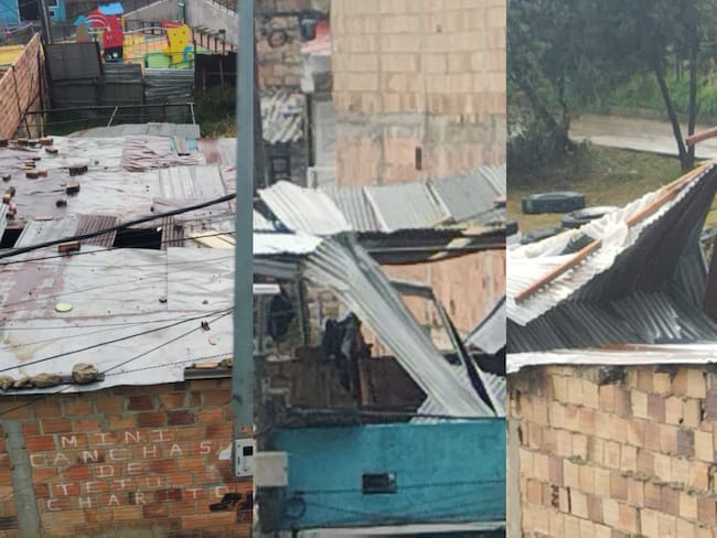 Viviendas afectadas tras vendaval en Bogotá | Fotos: Suministradas