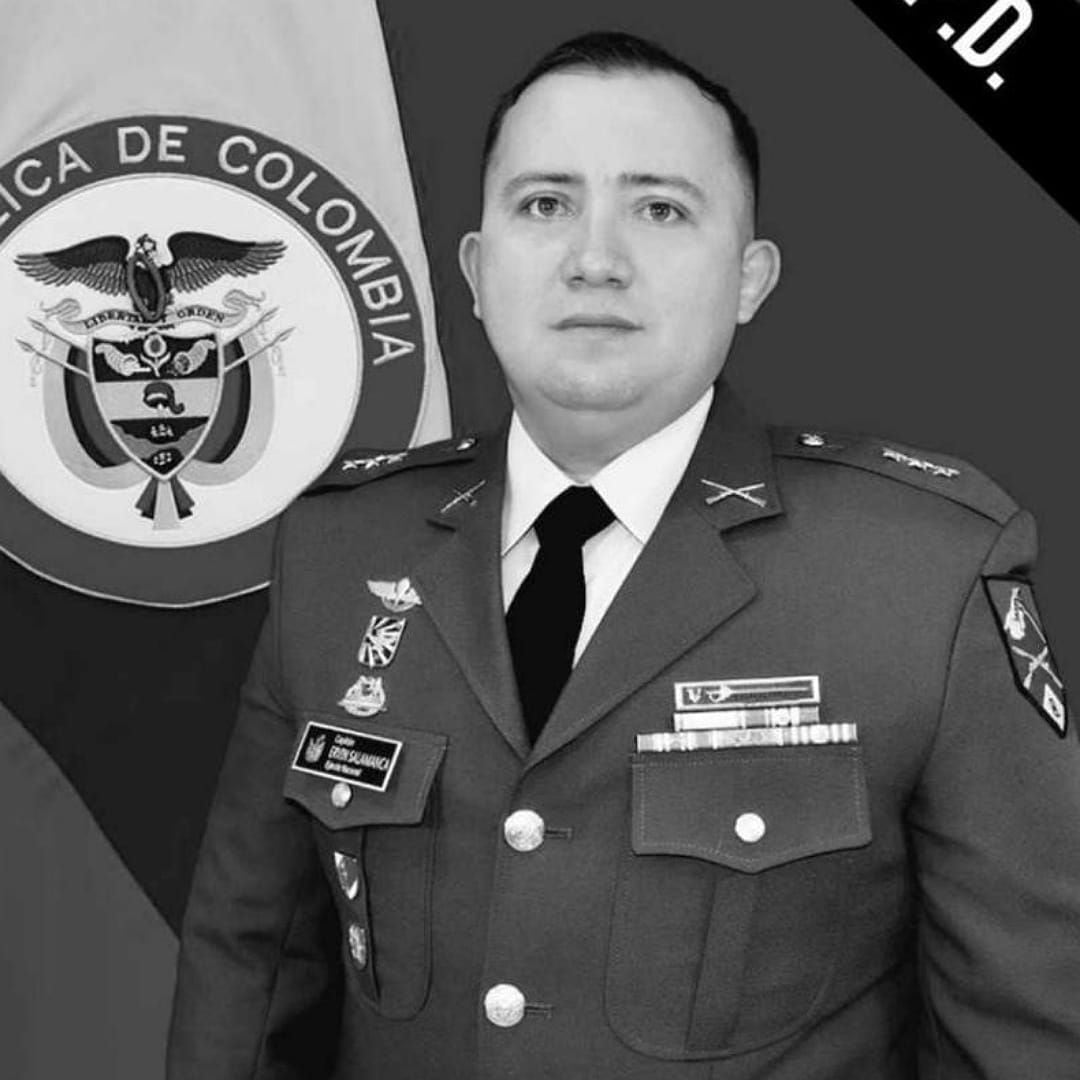 El capitán del Ejército fallecido fue identificado como Ervin Leonardo Salamanca. Crédito: Cortesía. 