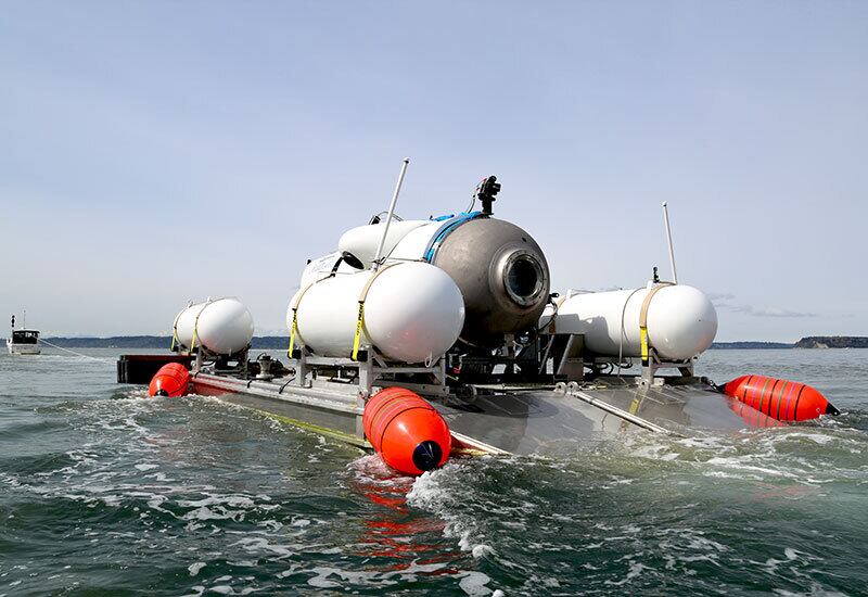El sumergible Titán de la empresa OceanGate.
(Foto: Ocean Gate / Handout/Anadolu Agency via Getty Images)