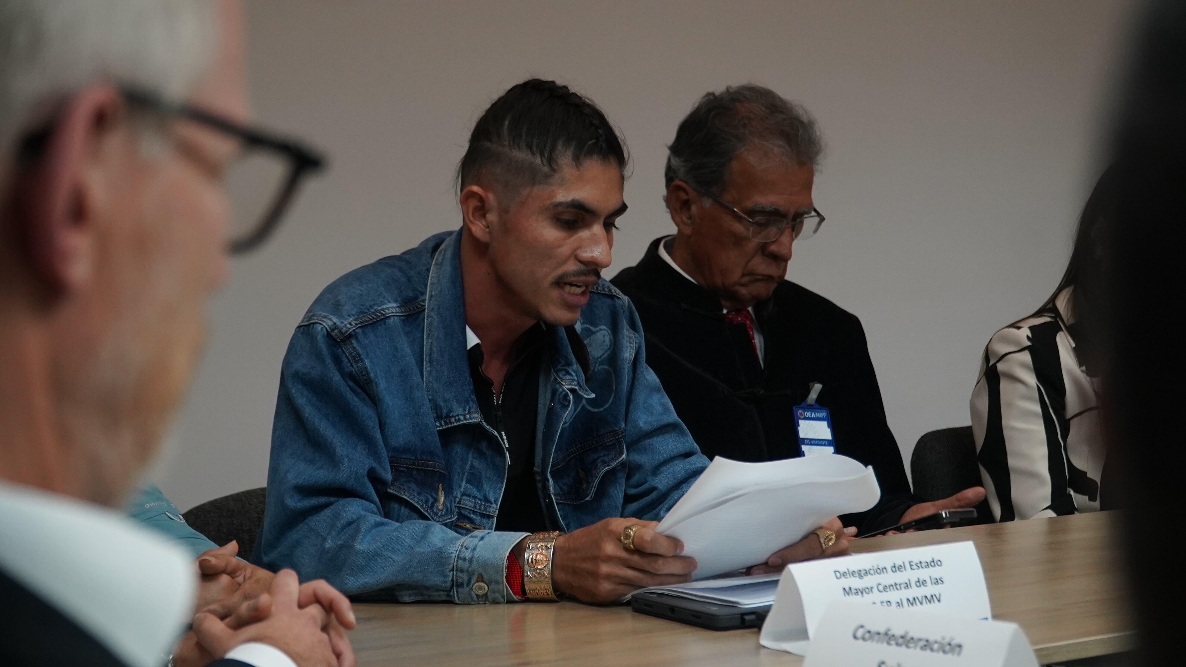 Instalación del Mecanismo de Veeduría, Monitoreo y Verificación que se encargará de verificar el cumplimiento del Acuerdo de Respeto a la Población Civil y Cese al Fuego entre el Gobierno y las disidencias. en la foto: Colprensa // Andrey Avendaño y Camilo González Posso (Cortesía OACP).