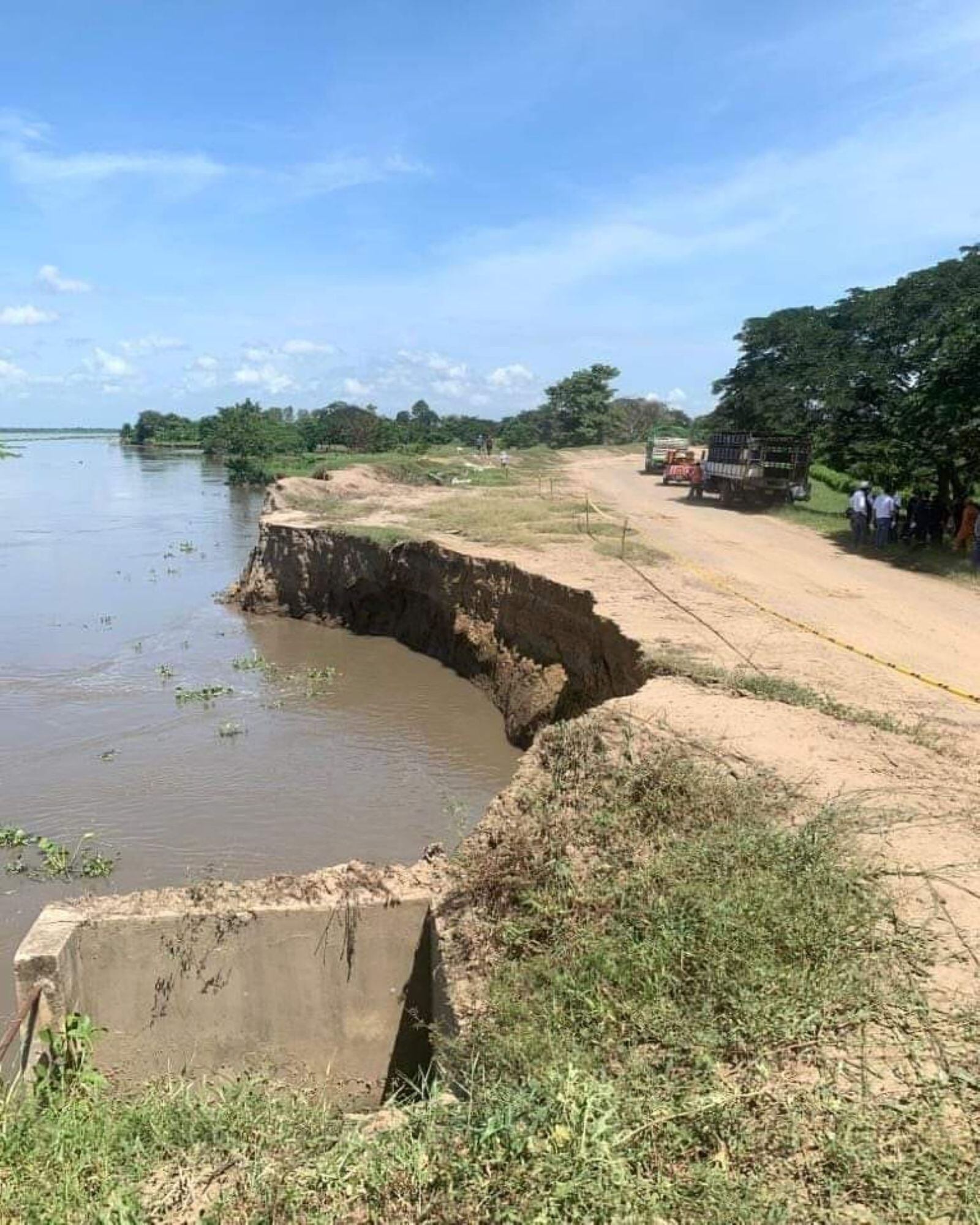 Erosión en Salamina Magdalena/ archivo Gobernación del Magdalena