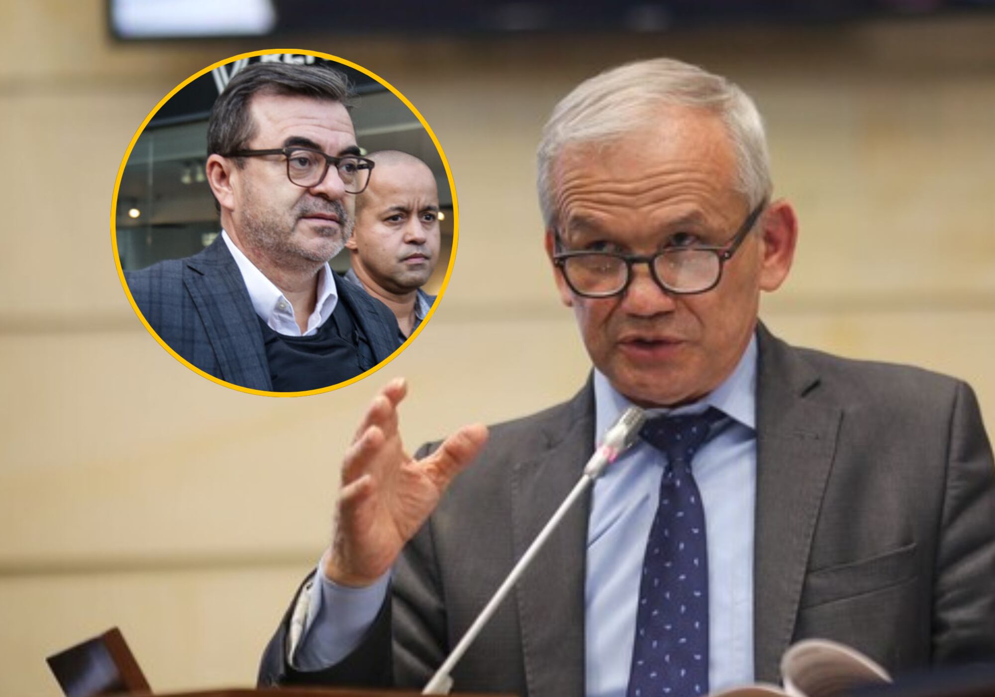 Olmedo López y Carlos Ramón González. Foto: (Colprensa - Catalina Olaya) / (Colprensa-Senado de la República)