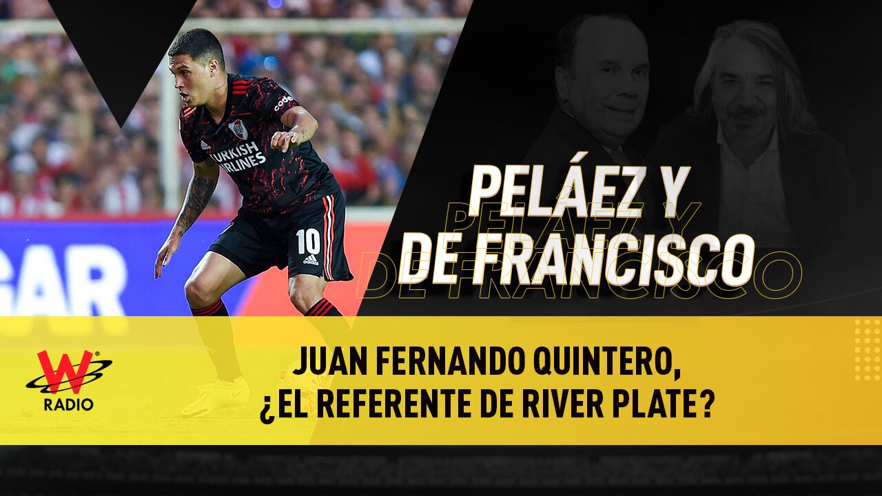 Juan Fernando Quintero en su primer partido oficial con River Plate en el 2022