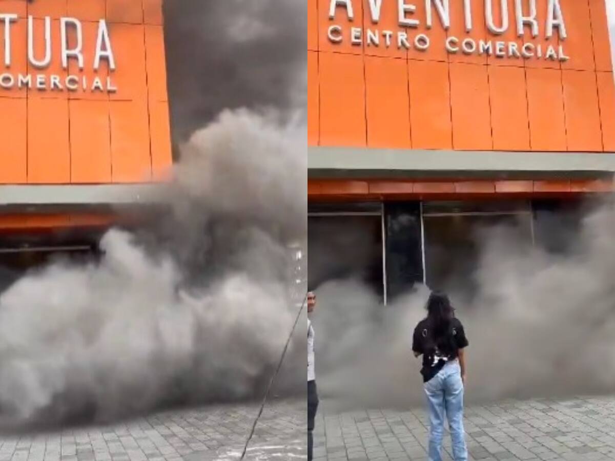 Encapuchados habrían provocado incendio en centro comercial de Medellín