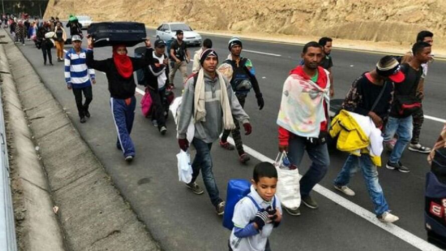 Caminantes venezolanos . Foto: Colprensa