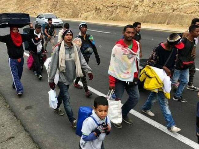 Caminantes venezolanos . Foto: Colprensa