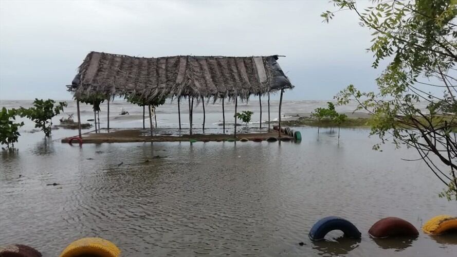 Coletazo de Iota causa afectaciones en Ciénaga y Puebloviejo, Magdalena. Foto: Cortesía: Alcaldía de Ciénaga