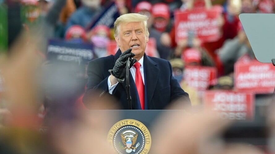 No se lo digan a nadie, pero déjenme esperar a un poco después de las elecciones: Donald Trump. Foto: Getty Images