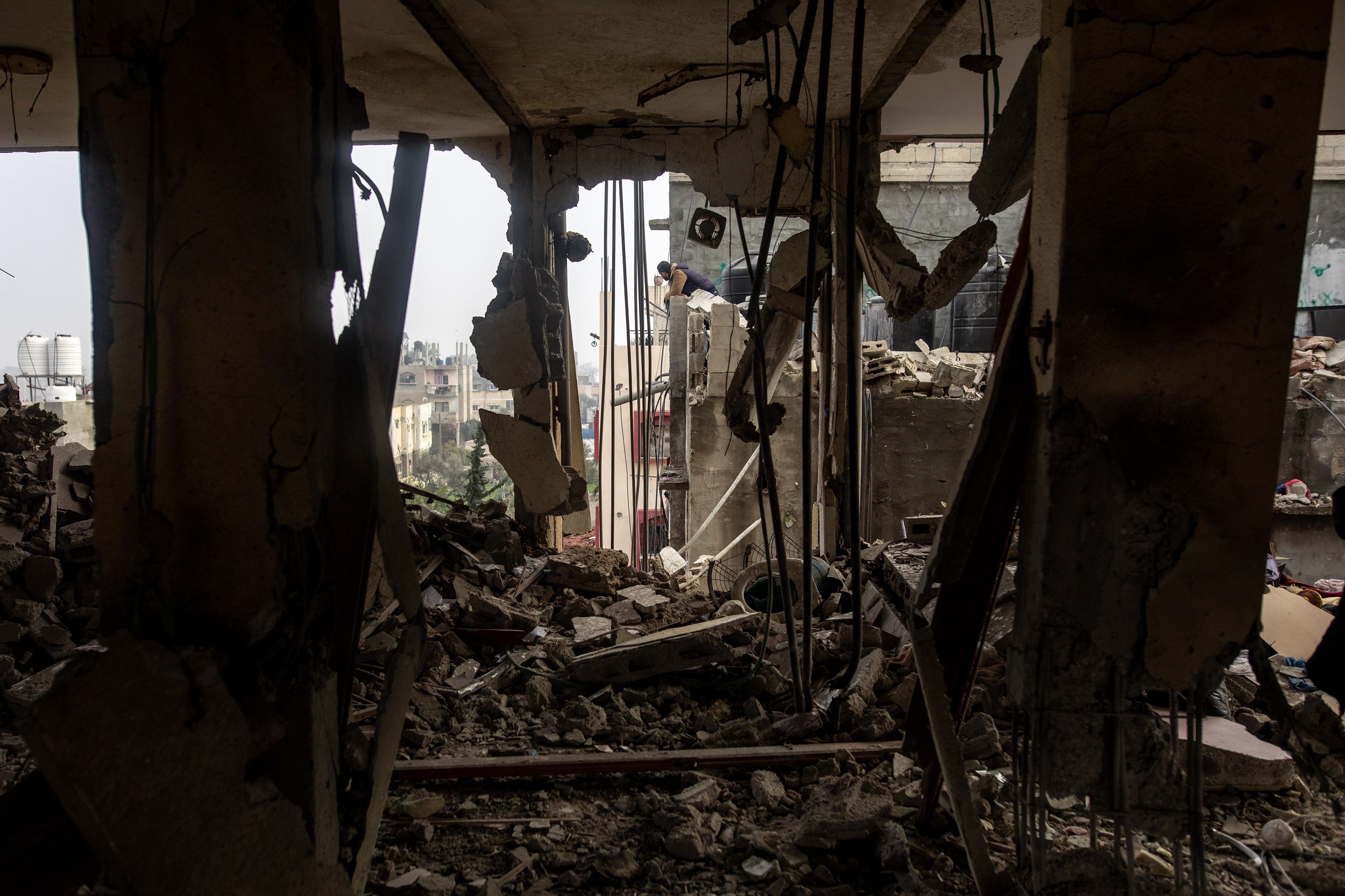 Bombardeo de Israel en Rafah. Foto: EFE/EPA/HAITHAM IMAD