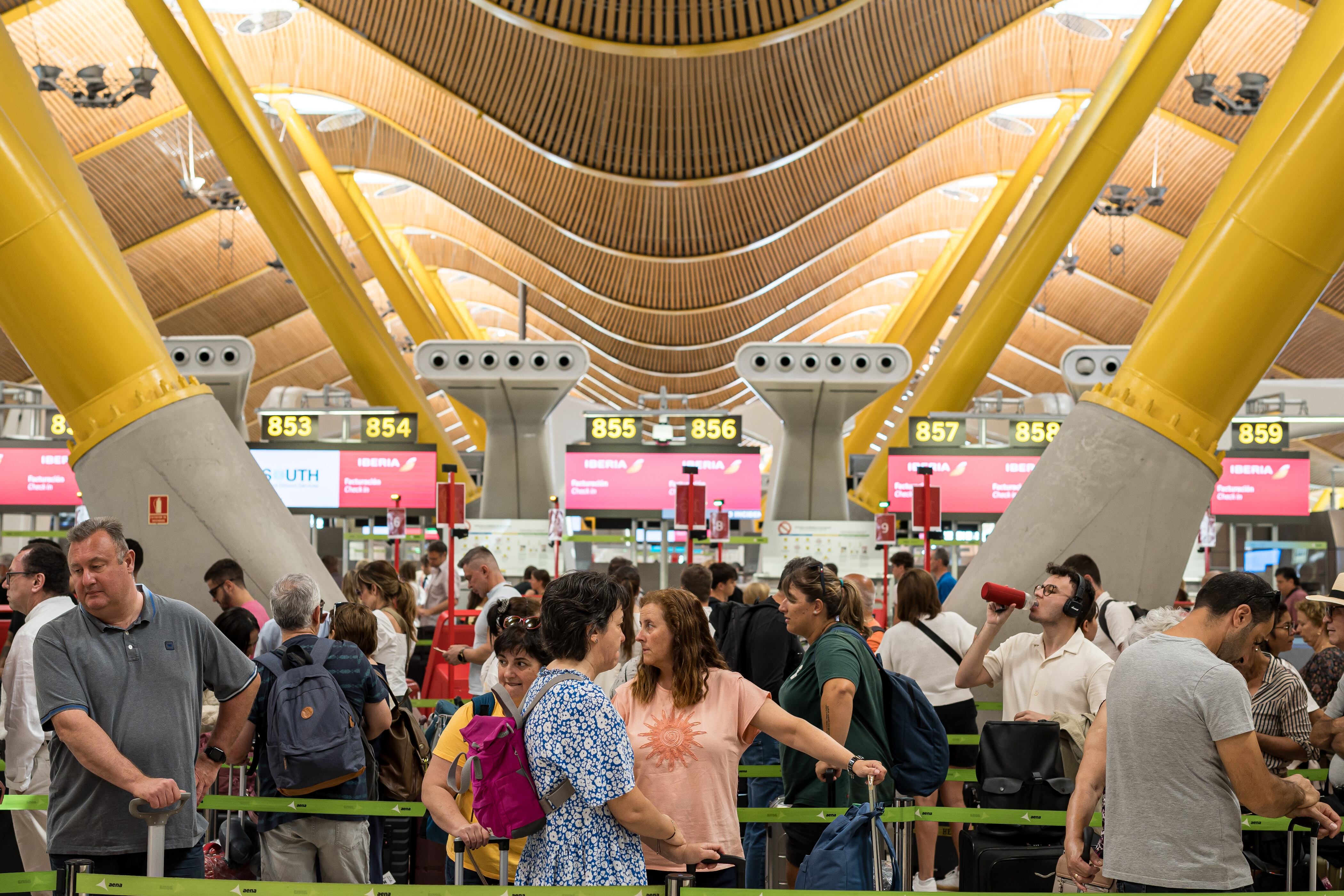 Aeropuerto Barajas, Julio 19, 2024 en Madrid, España. Foto : Diego Radames/Anadolu via Getty Images