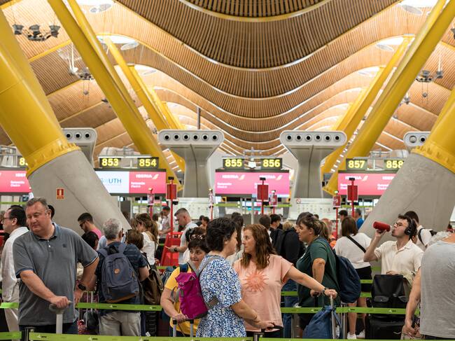 Aeropuerto Barajas, Julio 19, 2024 en Madrid, España. Foto : Diego Radames/Anadolu via Getty Images