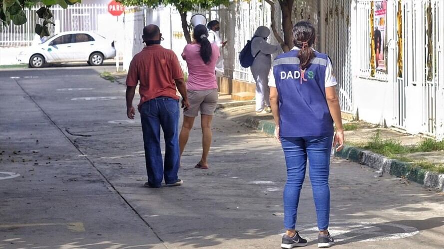 Los funcionarios contagiados hacen parte de la primera línea de atención comunitaria. Foto: Cortesía Alcaldía de Cartagena.