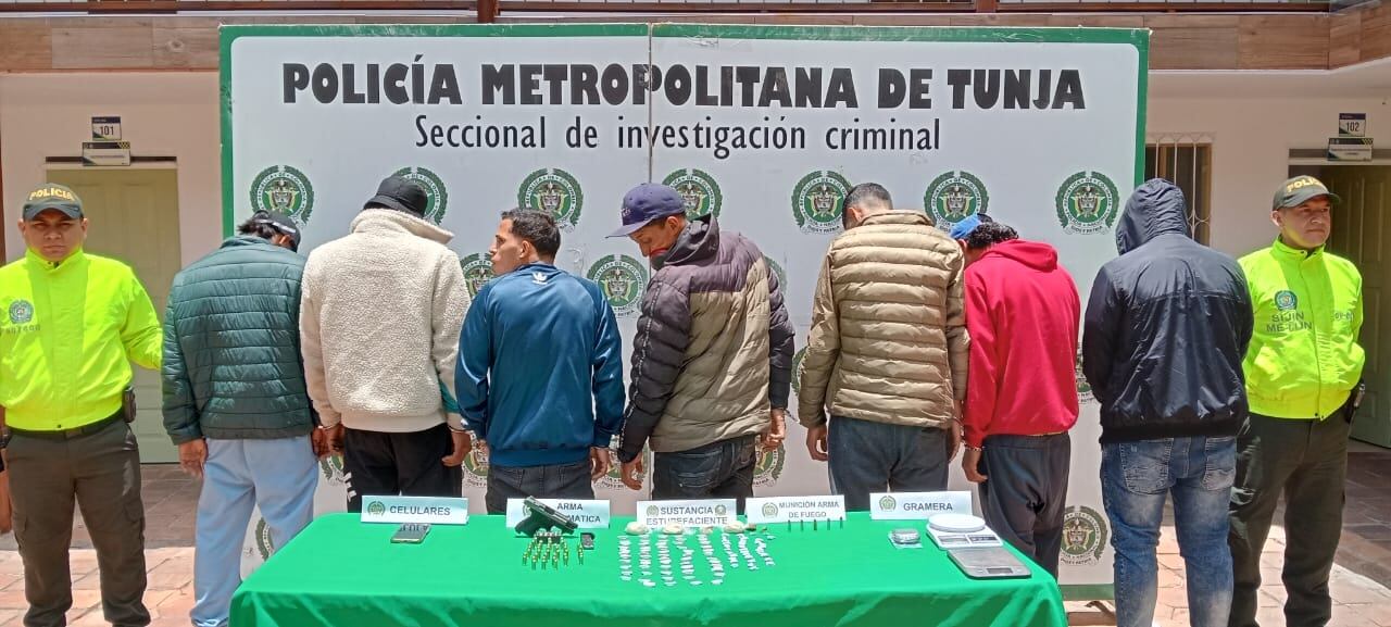 La banda criminal de "Los Caraqueños" estaba integrada por cinco extranjeros y se dedicaban a distribuir estupefacientes al rededor de bares y universidades de Tunja  / Foto: Policía Metropolitana de Tunja
