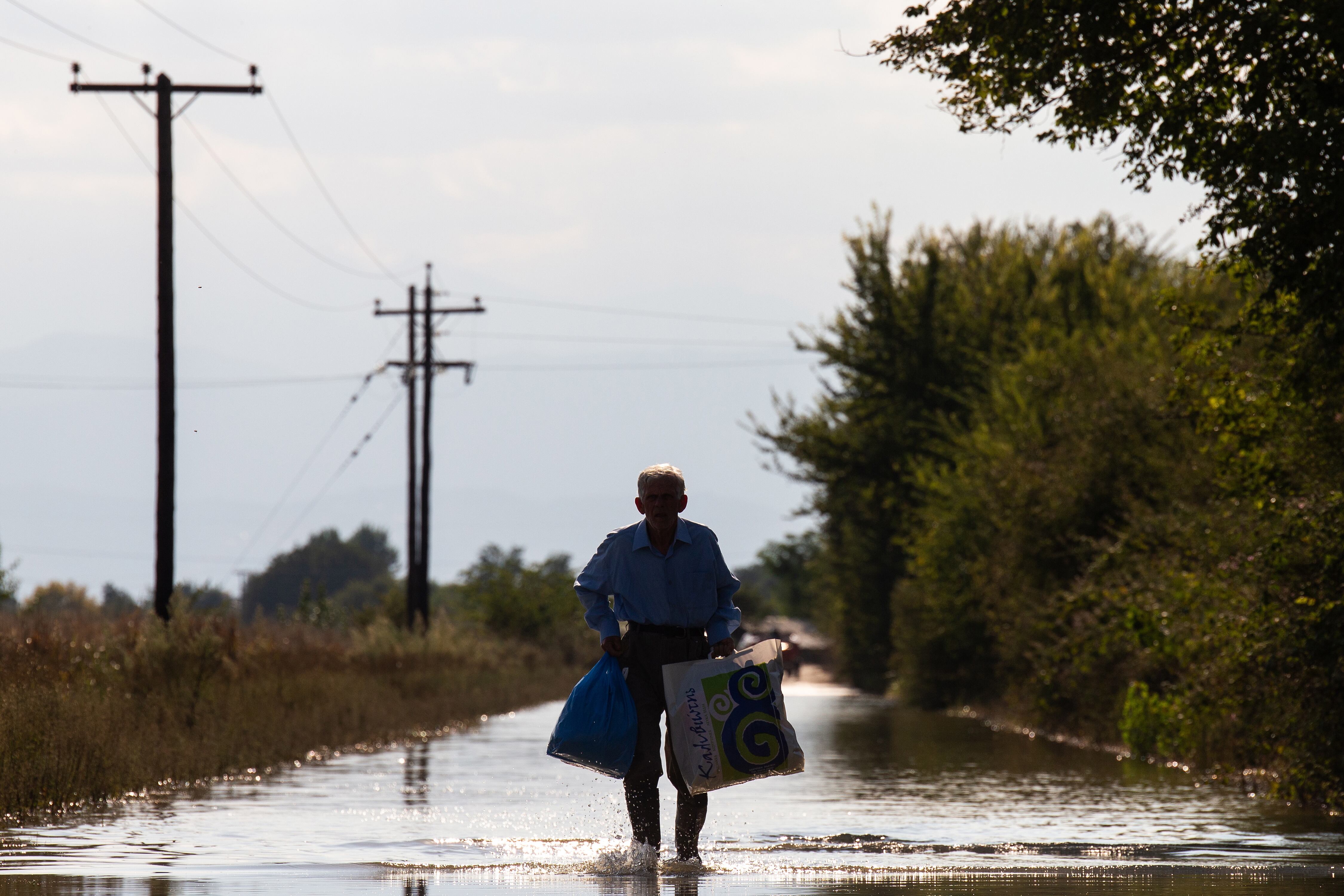 Inundaciones en Grecia. Foto: EFE/EPA/ACHILEAS CHIRAS.