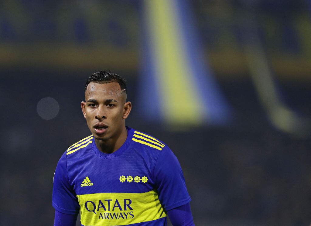Futbolista colombiano Sebastián Villa en el Boca Juniors. (Photo by ALEJANDRO PAGNI / AFP) (Photo by ALEJANDRO PAGNI/AFP via Getty Images)