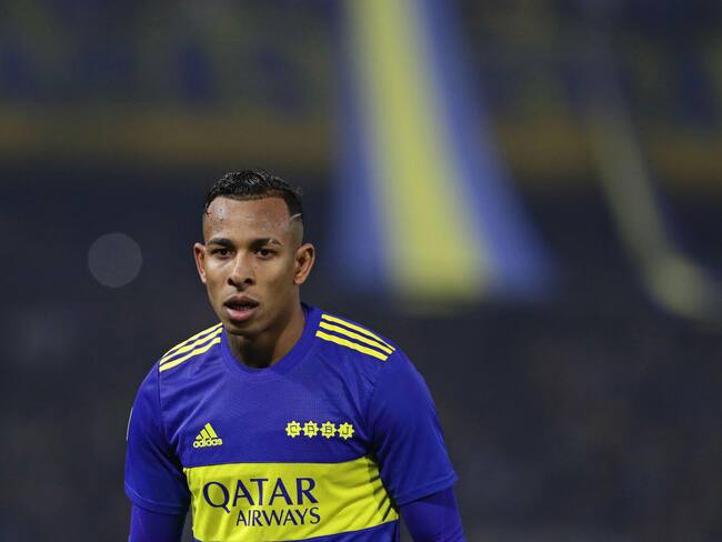 Futbolista colombiano Sebastián Villa en el Boca Juniors. (Photo by ALEJANDRO PAGNI / AFP) (Photo by ALEJANDRO PAGNI/AFP via Getty Images)