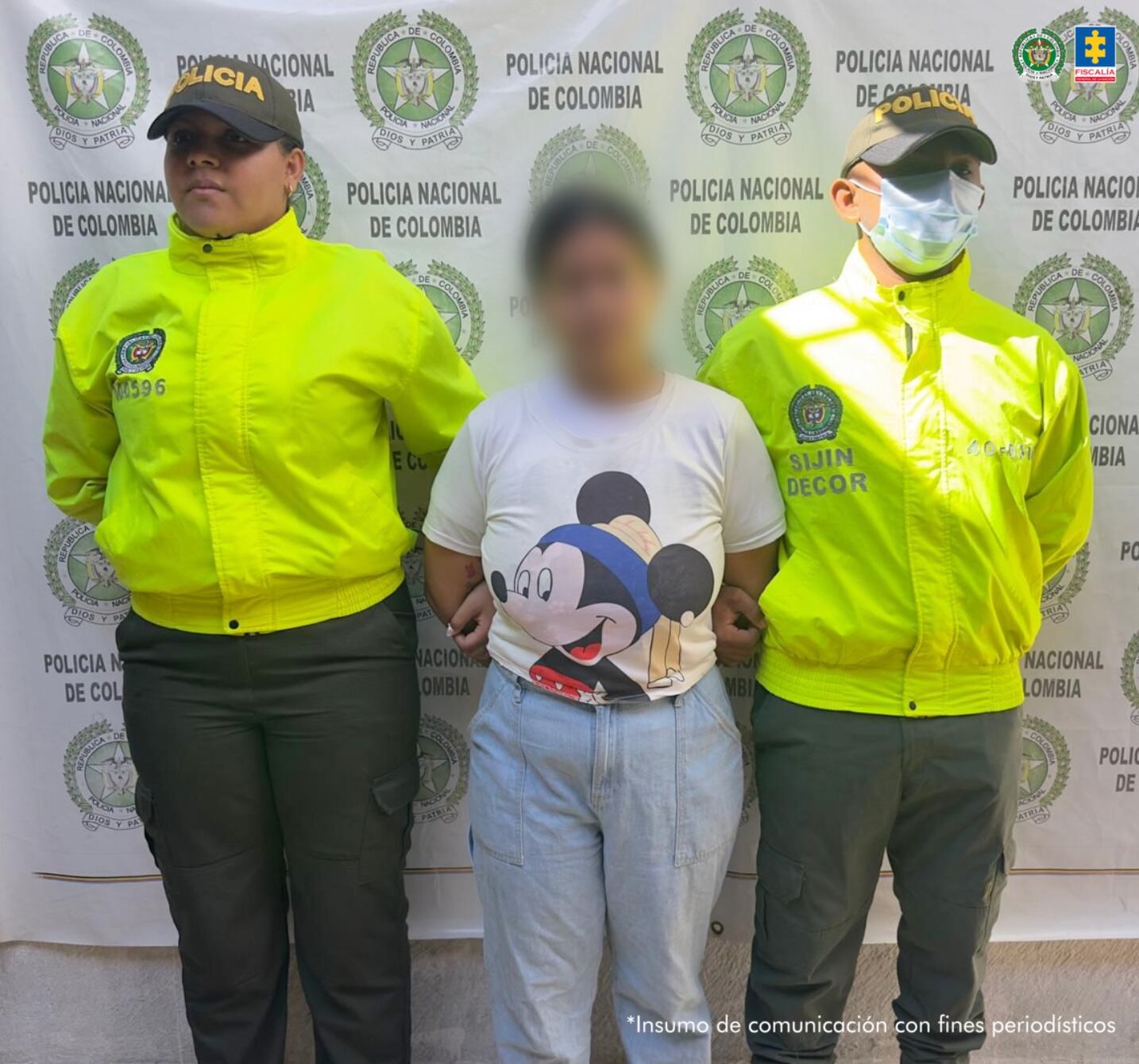 A la cárcel mujer señalada de instrumentalizar a una sobrina de 14 años en Montelíbano, Córdoba. Foto: Fiscalía.
