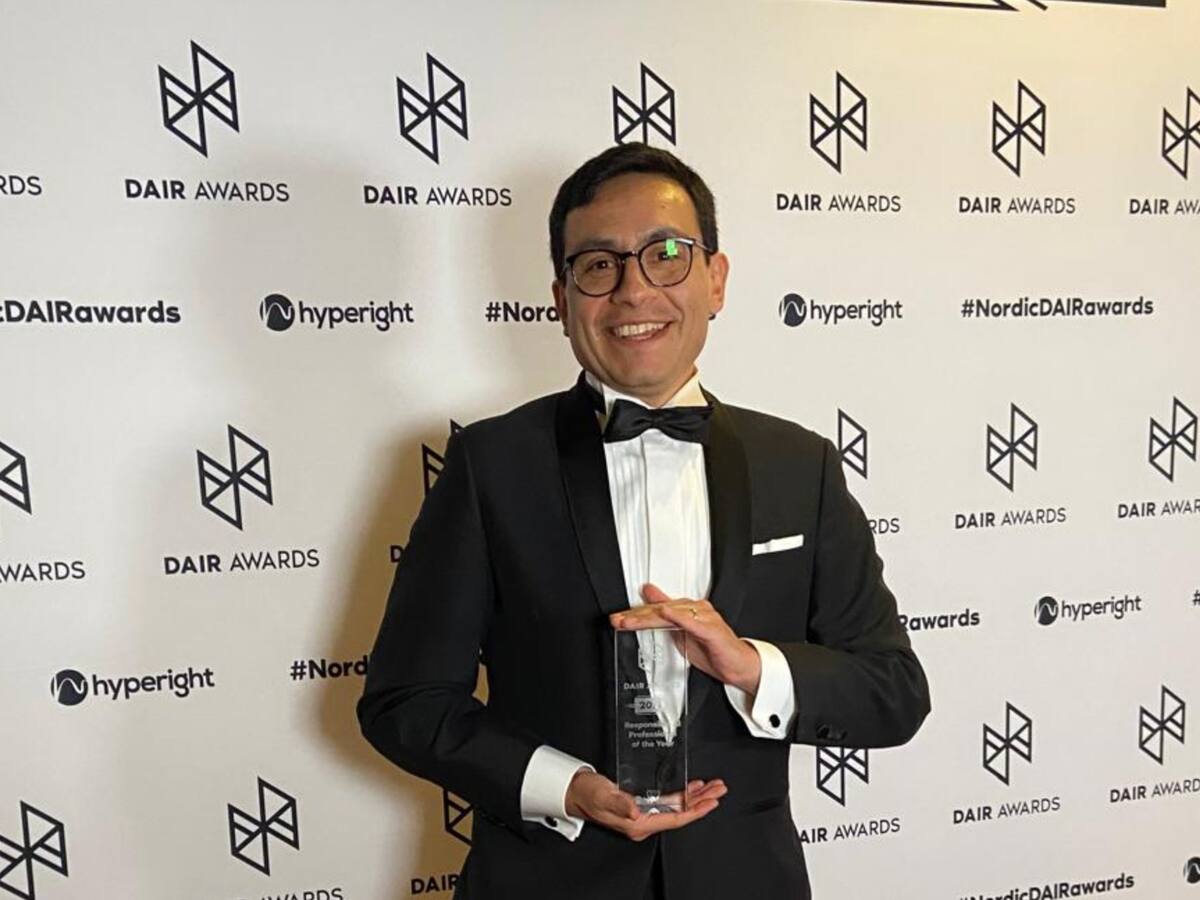 Colombiano ganó premio a Profesional del Año en área de Inteligencia Artificial en Suecia