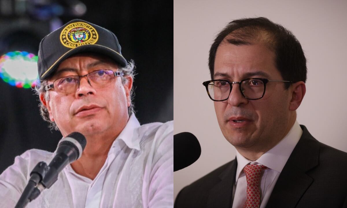 Gustavo Petro y Francisco Barbosa. Fotos: Colprensa.