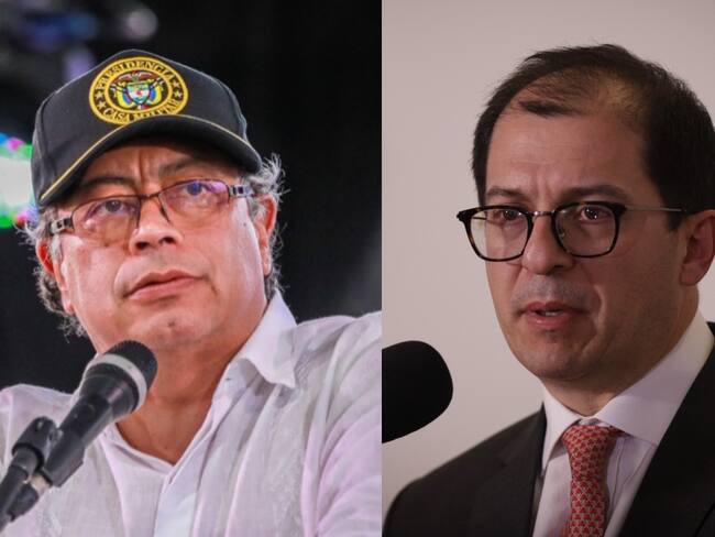 Gustavo Petro y Francisco Barbosa. Fotos: Colprensa.