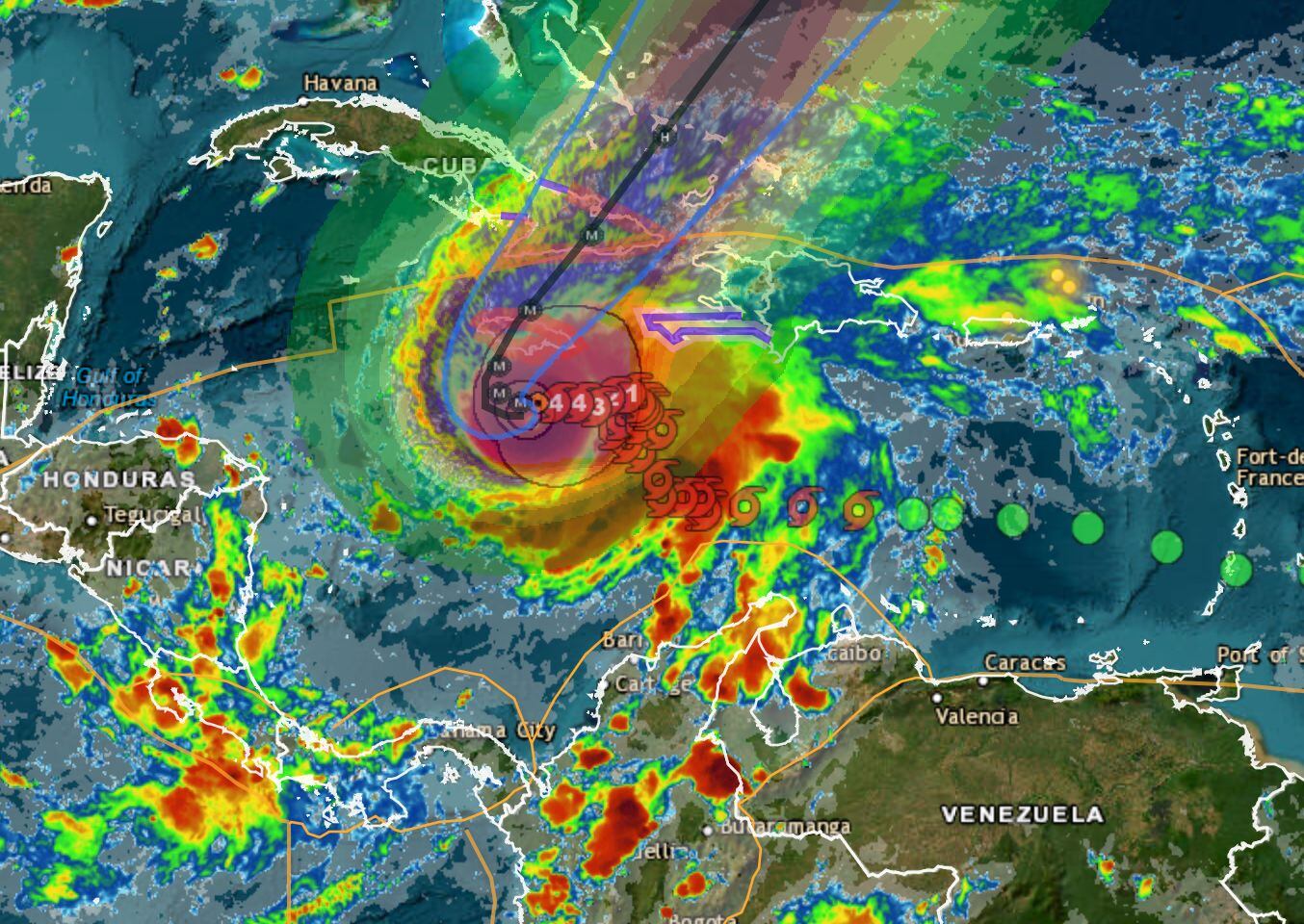 El huracán Melissa mantiene en aviso a varios departamentos de Colombia 
