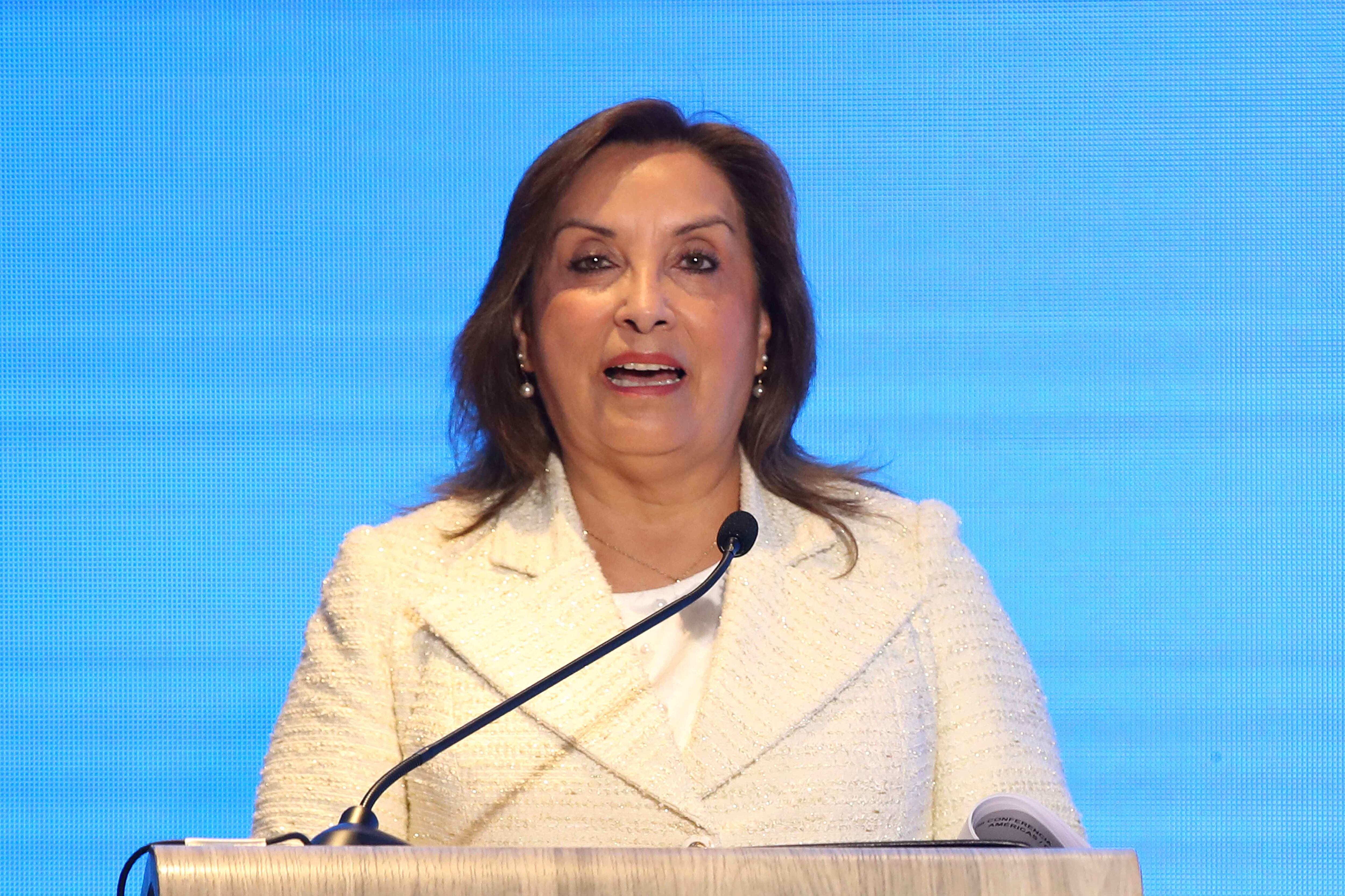 La presidenta de Perú, Dina Boluarte,. EFE/ Paolo Aguilar