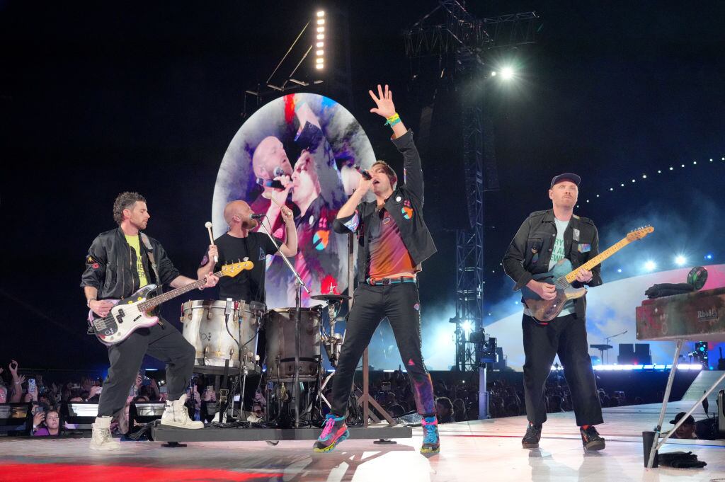 Coldplay en concierto. (Photo by Kevin Mazur/Getty Images for Atlantic Records )