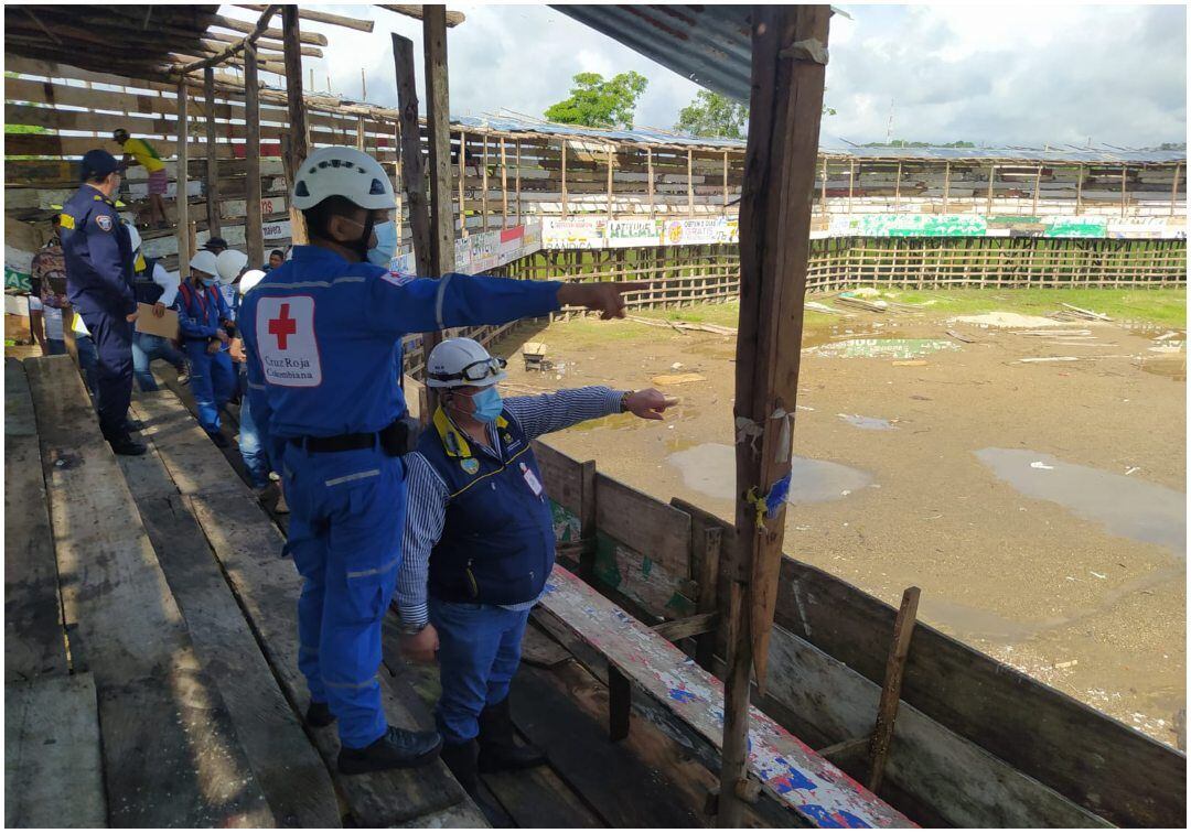 Las corralejas ya están instaladas, pero no podrán abrirse al público como lo tenían previsto. Crédito: Cortesía.