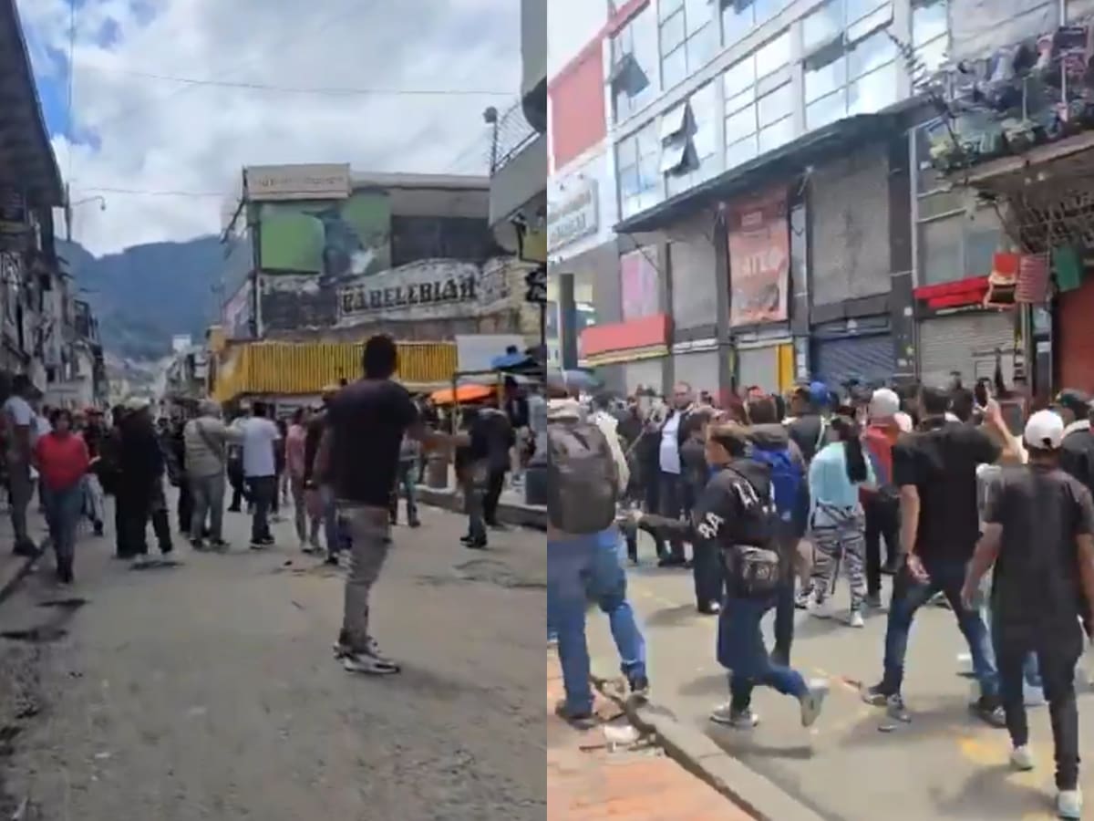 Se presentaron desmanes en San Victorino, Bogotá, por recuperación del espacio público