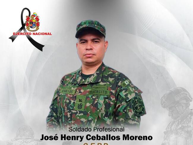 Soldado profesional José Henry Ceballos Moreno. Foto: Ejército