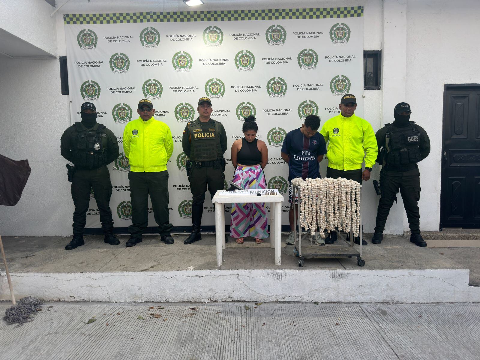 Capturados/ Policía Metropolitana de Santa Marta.