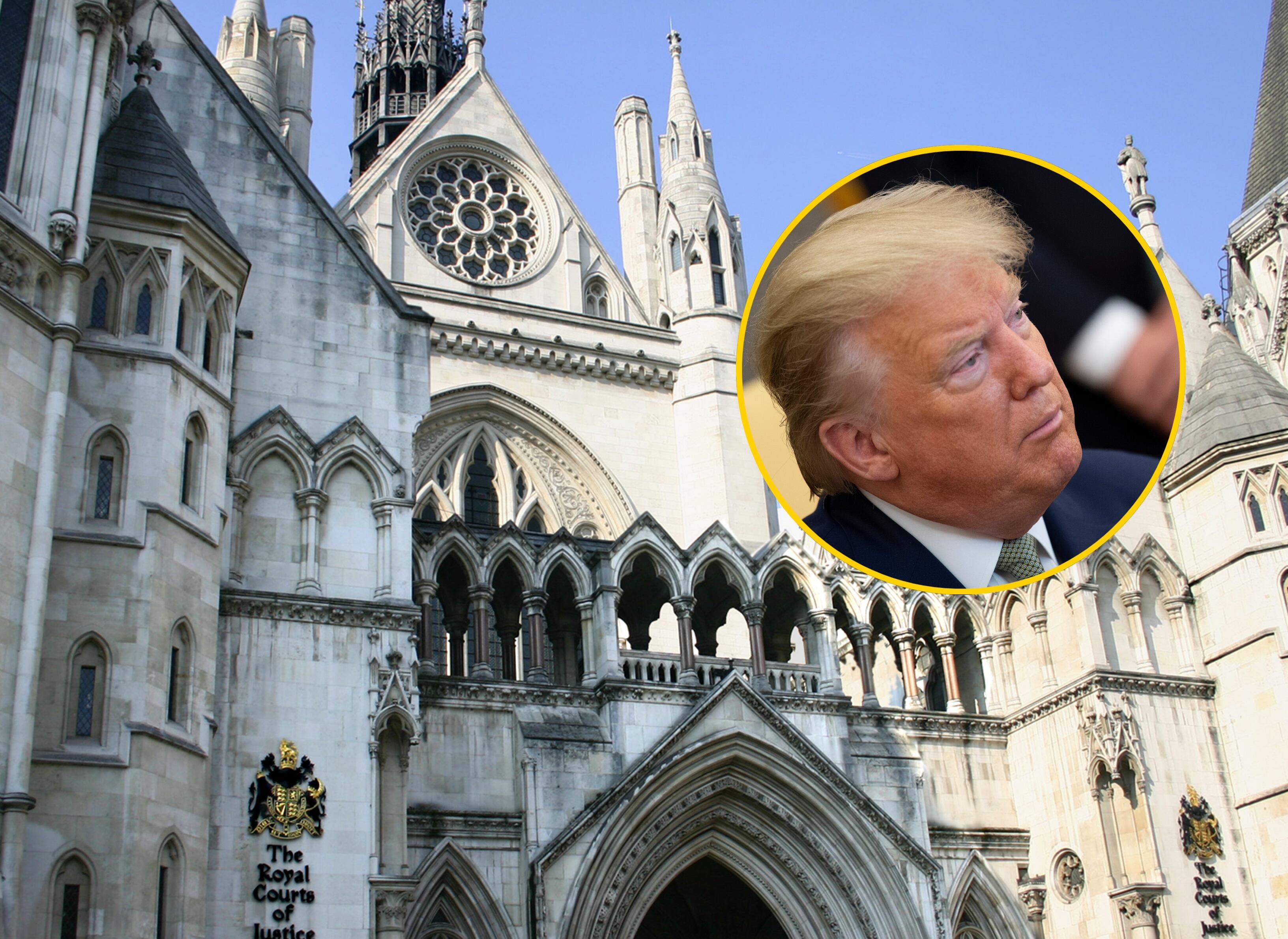 Alta Corte de Londres y Donald Trump. FOTO: Getty Images