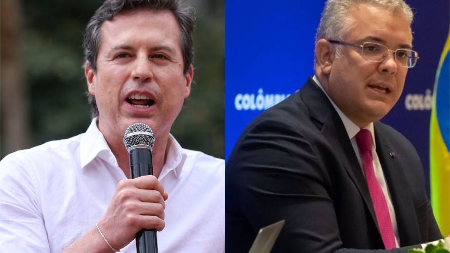Juan Manuel Galán, precandidato presidencial e Iván Duque, presidente colombiano. Créditos: Colprensa