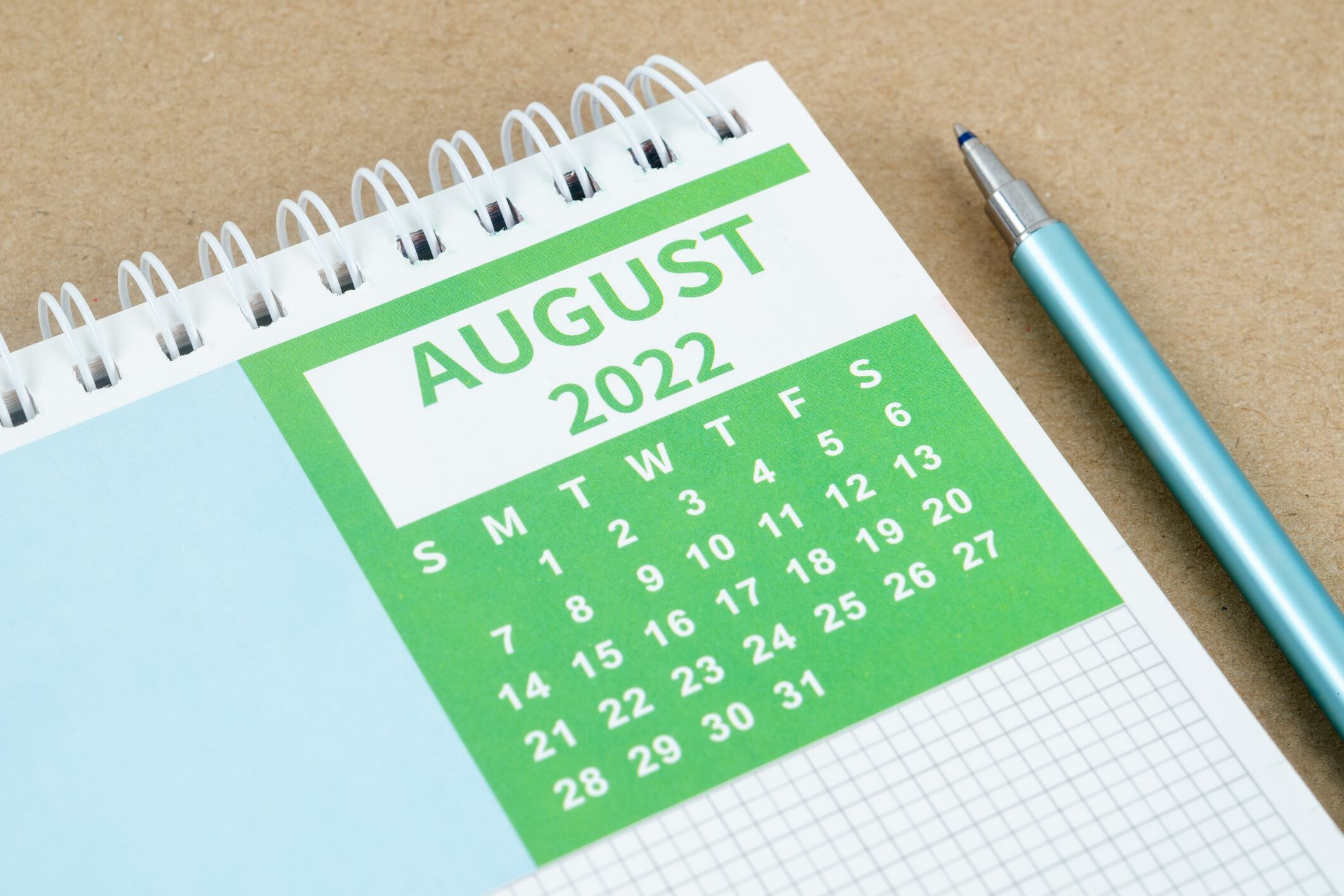 Imagen de referencia calendario agosto 2022. Foto: GettyImages.