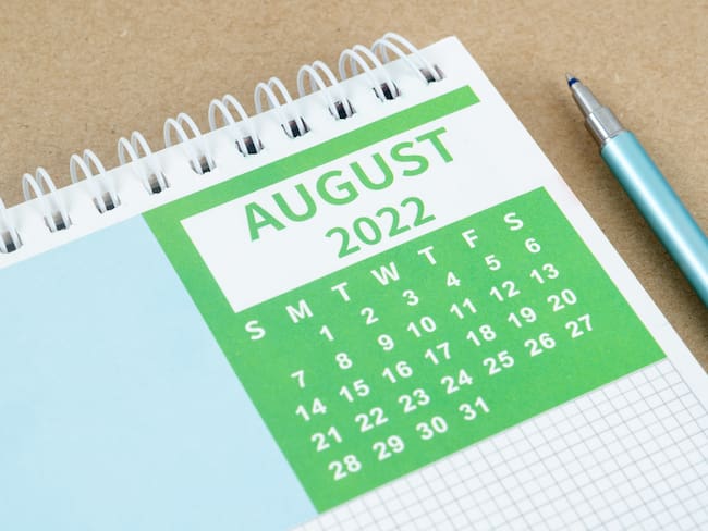 Imagen de referencia calendario agosto 2022. Foto: GettyImages.
