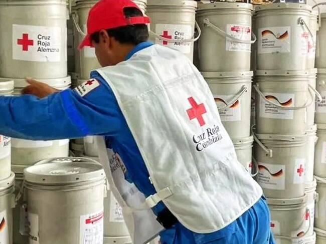 Entrega de ayudas humanitarias en Rosas, Cauca. Crédito: Cruz Roja Colombiana.