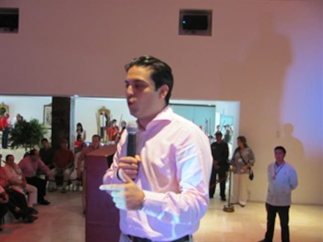 El jefe único del Partido Liberal, Simón Gaviria, durante el encuentro liberal caribe en Cartagena (Bolivar). Foto: Externos COLPRENSA ©