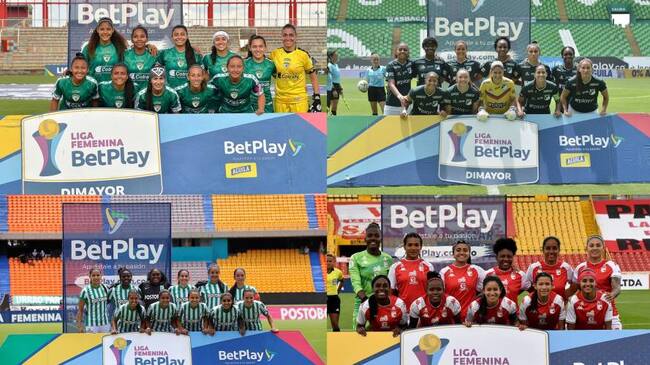 Los equipos semifinalistas de la Liga BetPlay Femenina. Foto: Colprensa.