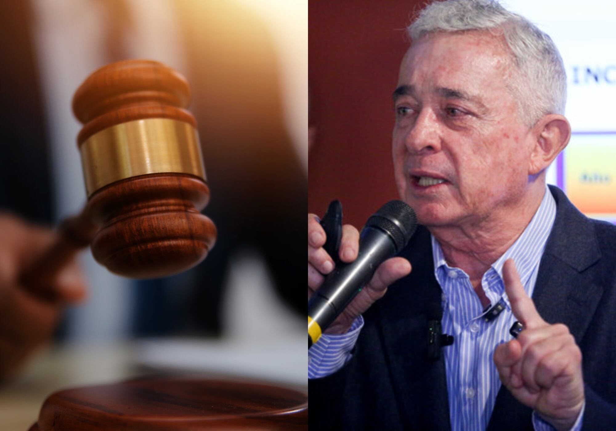 Imagen de referencia de juez y Álvaro Uribe Vélez: Fotos: Getty Images / (Colprensa - Lina Gasca)
