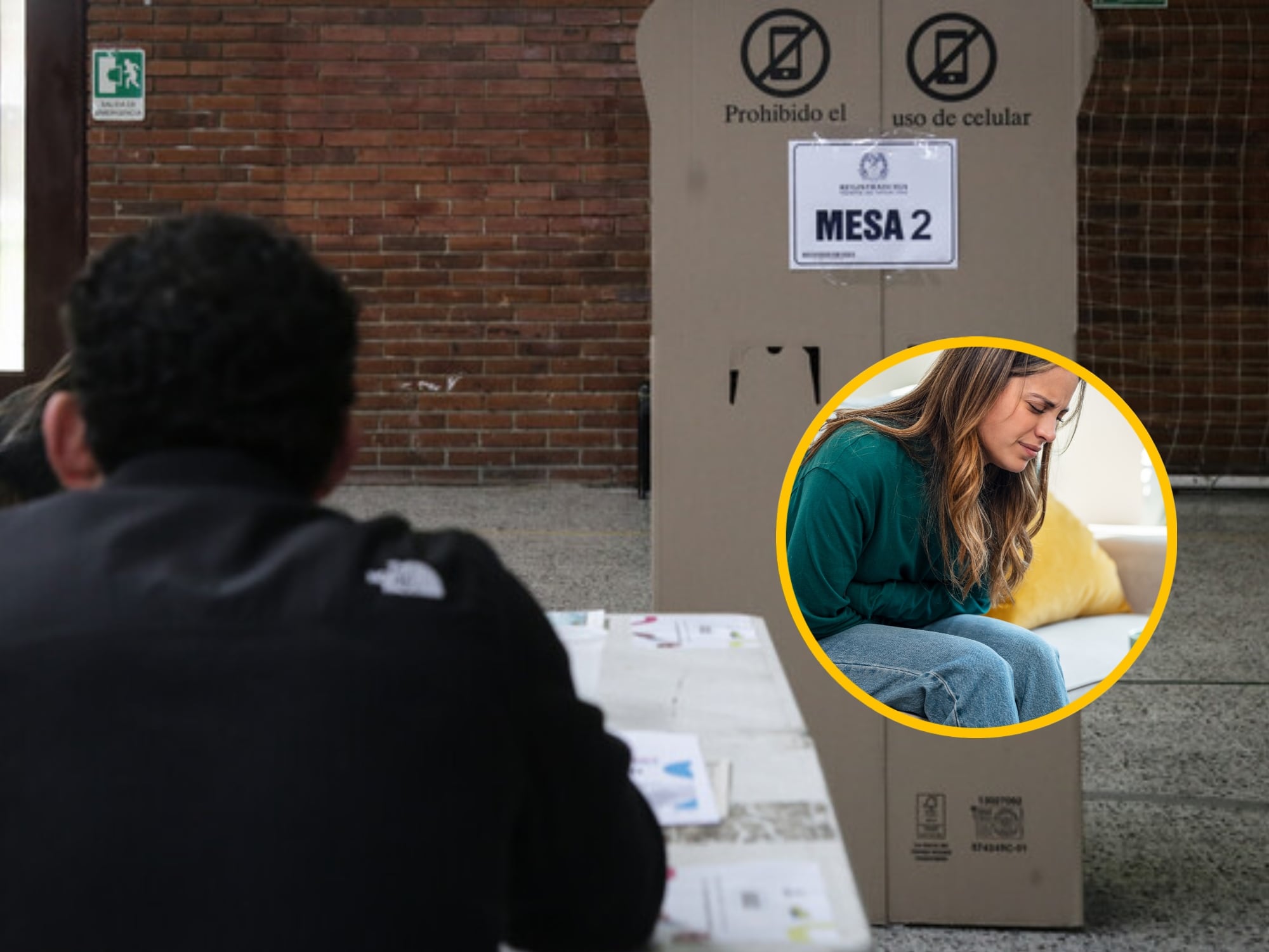 Elecciones Colombia 2025 y mujer enferma (Imagen de referencia). Foto: Colprensa y Getty Images.