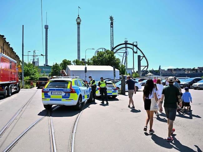 Montaña rusa en Suecia se descarriló. Foto: Getty Images.