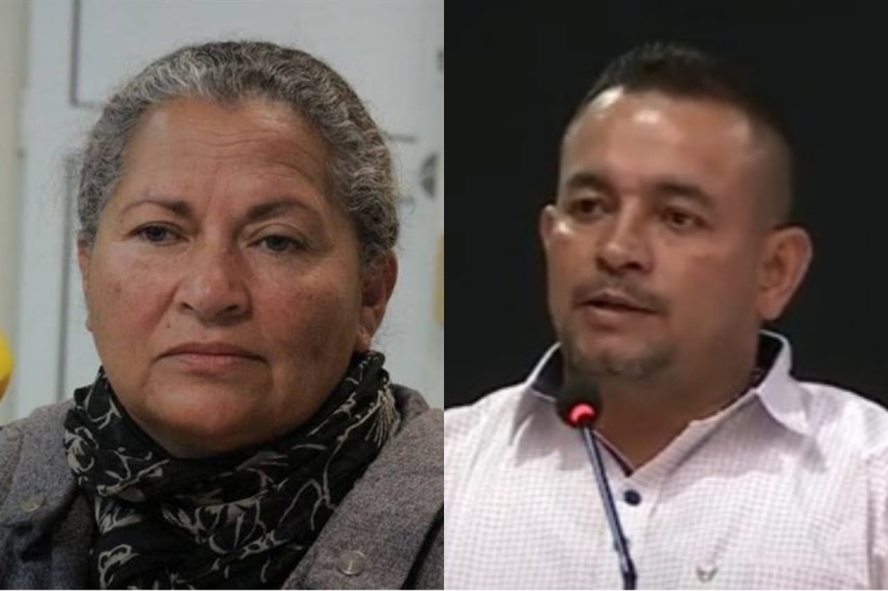 Luz Marina Bernal y Alexander Carretero. Foto: W Radio - Cortesía JEP