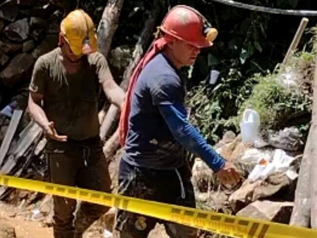 Rescatados los mineros que estaban atrapados en Marmato, Caldas. Foto: