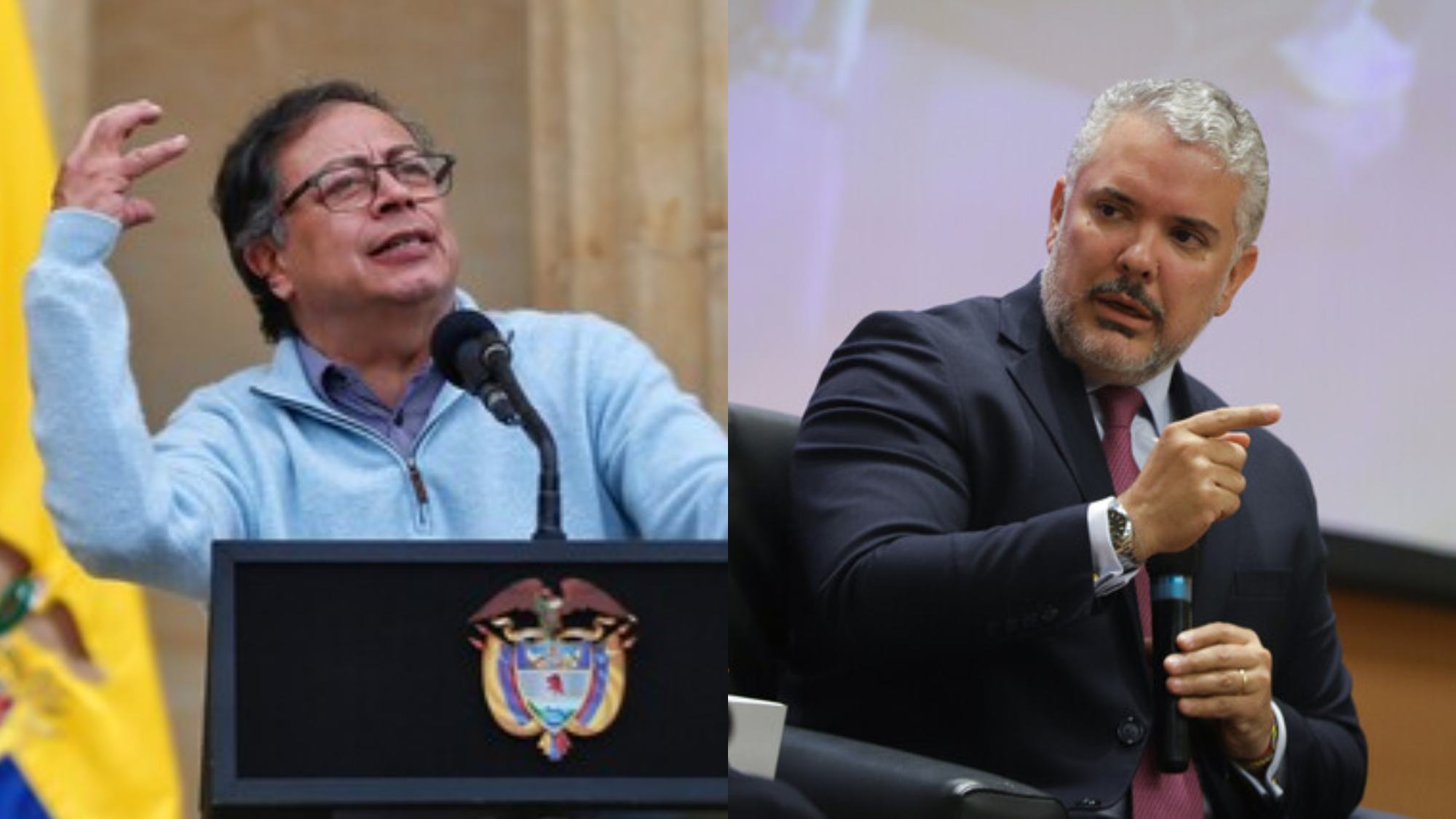 Gustavo Petro e Iván Duque. Foto: (Colprensa - Lina Gasca) / (Colprensa - Álvaro Tavera)