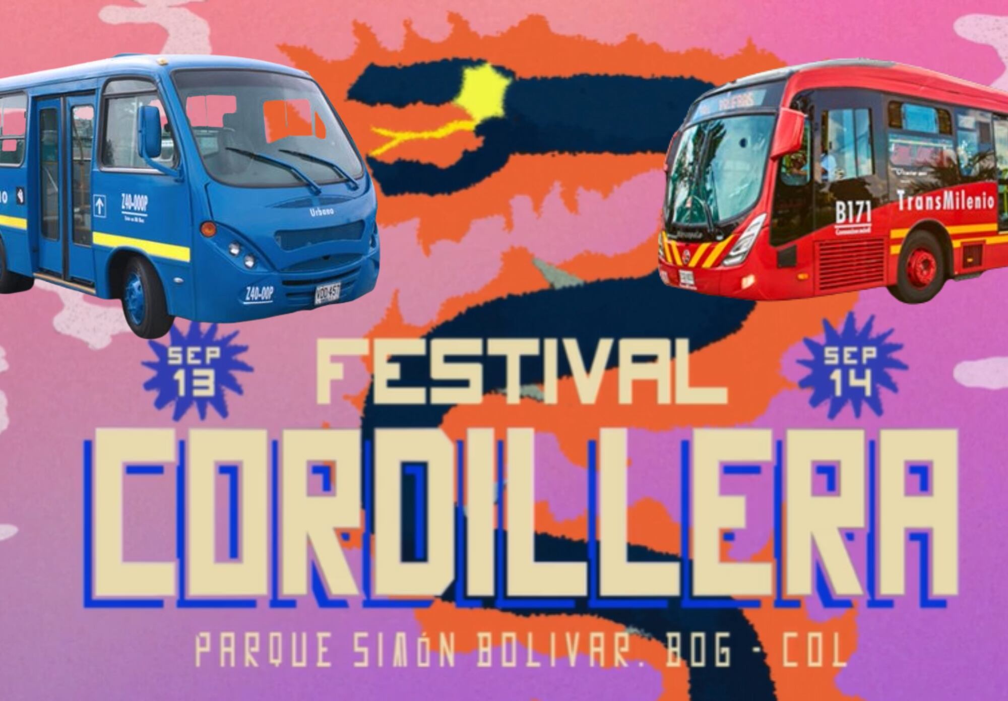 Ruta Transmilenio y Sitp Festival Cordillera