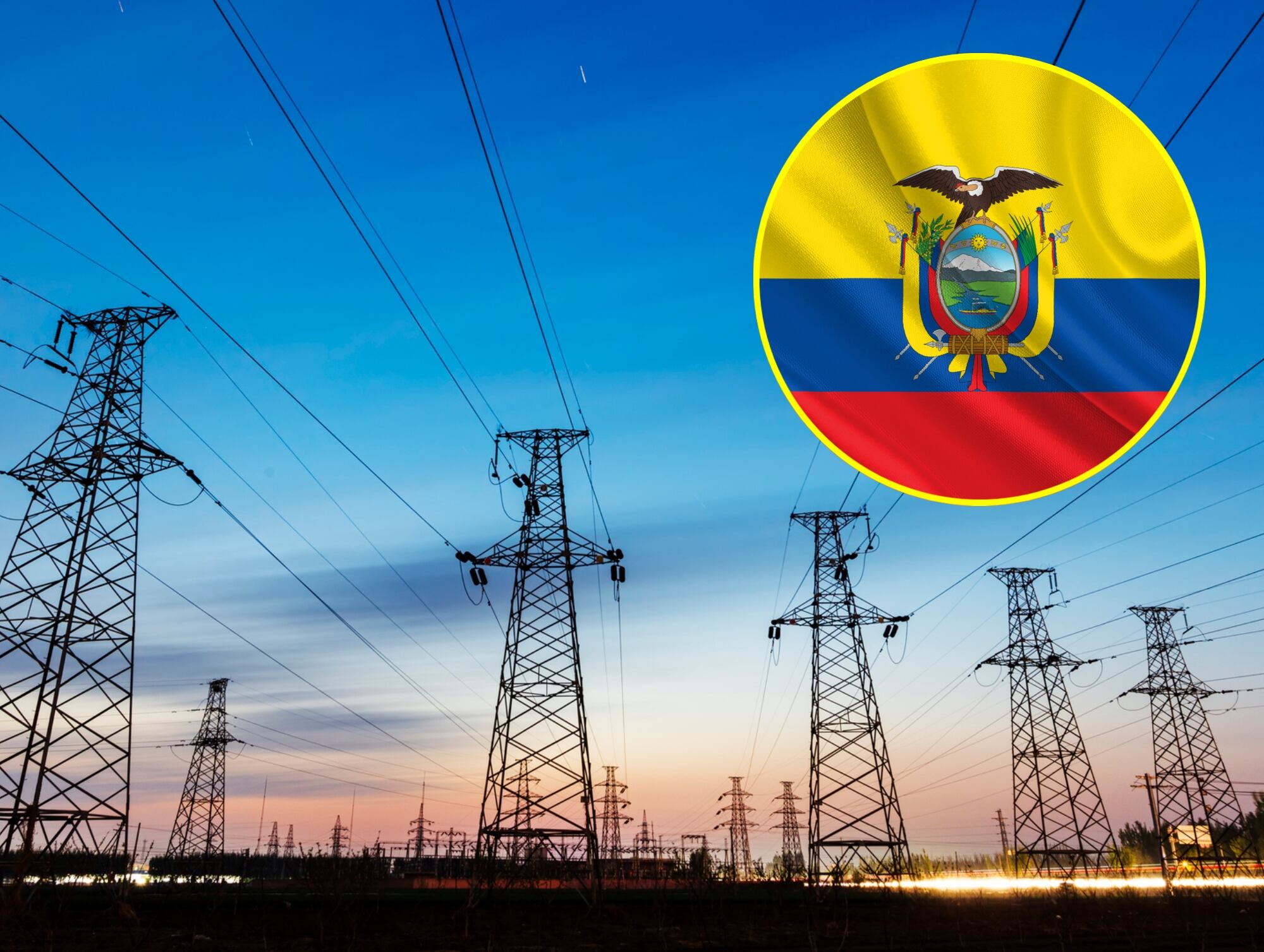 Imagen de referencia de energía y bandera de Ecuador. I Fotos: Getty Images.