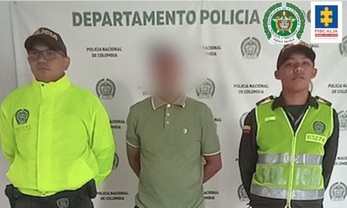 Docente capturado. Foto: Fiscalía.