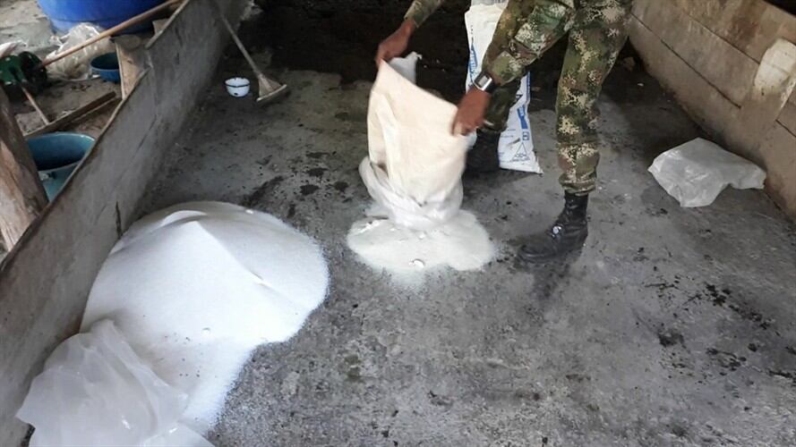 Golpe al narcotráfico y las finanzas del Eln en Almaguer, Cauca. Foto: Ejército