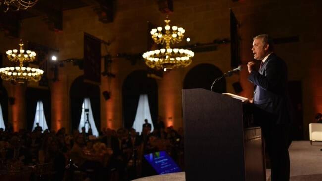 Presidente Duque durante su visita a Estados Unidos. Foto: @Infopresidencia/Twitter